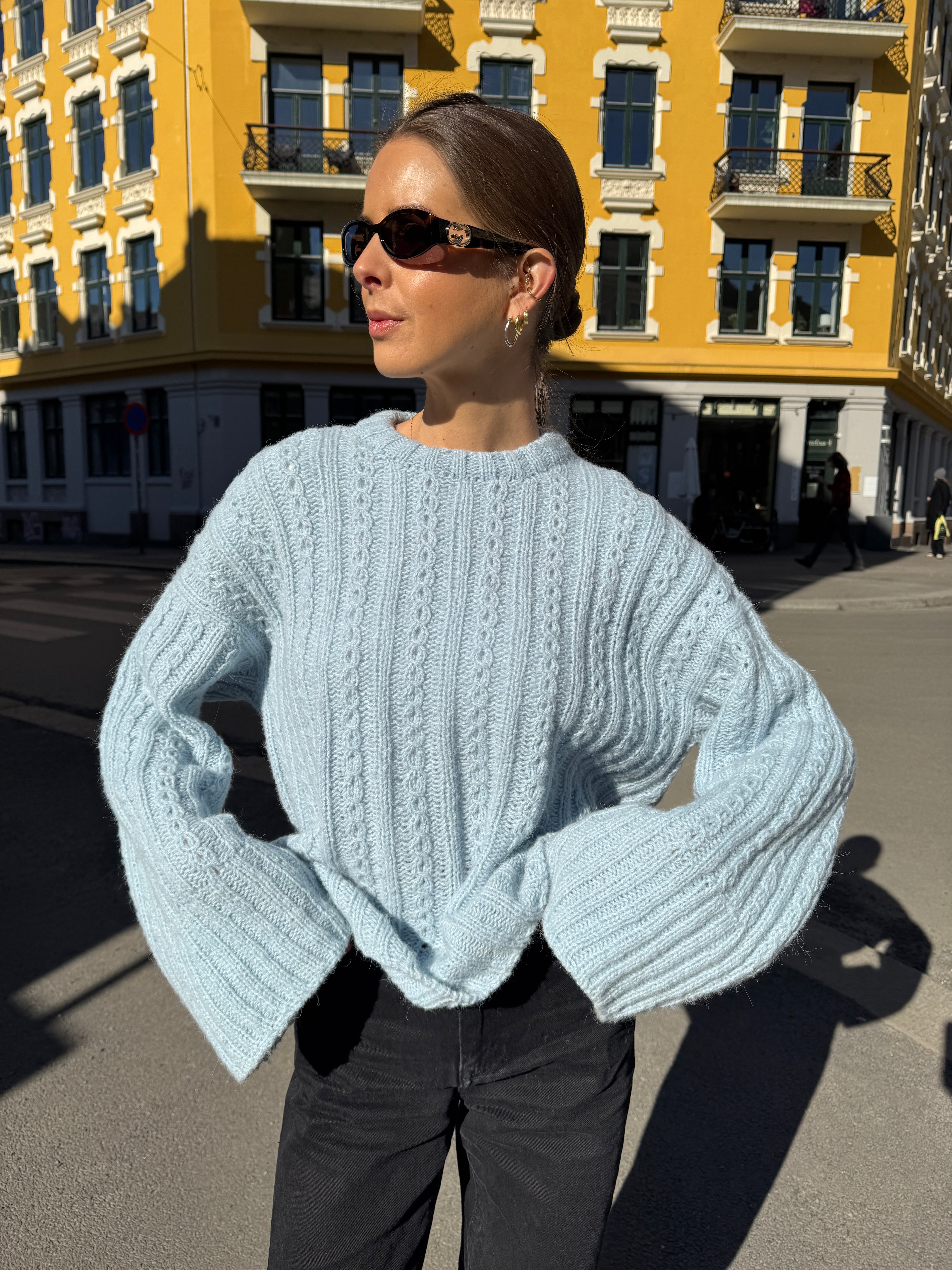 irene ブルー ニット　36 iRENE（アイレネ）の「Whole Garment Knit Tops（ニット/セーター